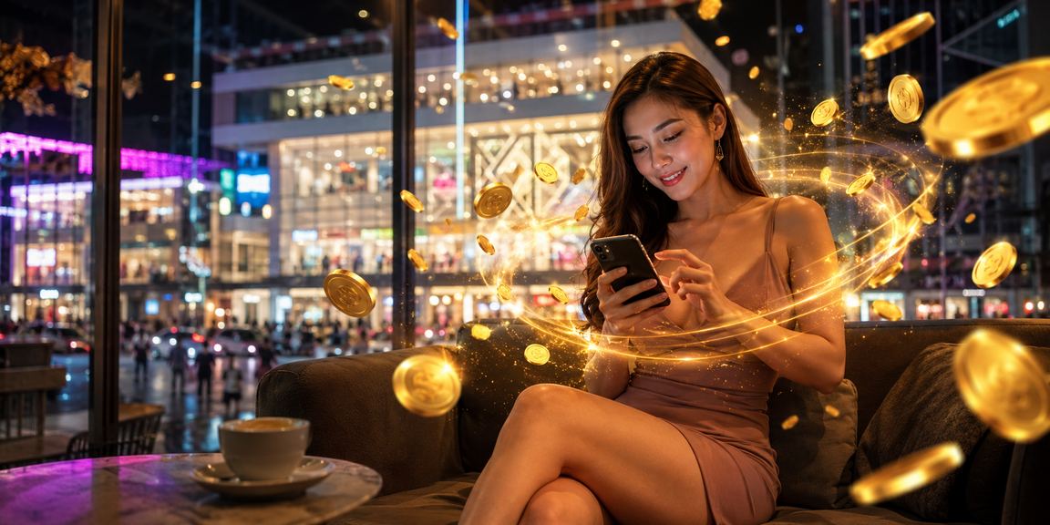 Pengguna Malaysia menggunakan aplikasi mudah alih 71800 untuk kasino dan sukan